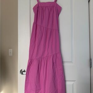 Donna Morgan Hot Pink Sleeveless Maxi Dress